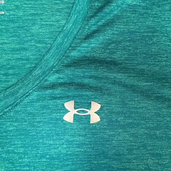 Under Armour Women's Short Sleeve Teal Tee - Picture 3 of 5